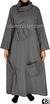 Charcoal Gray - Farah Big Pockets Style Abaya by BintQ - BQ159