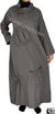 Charcoal Gray - Farah Big Pockets Style Abaya by BintQ - BQ159