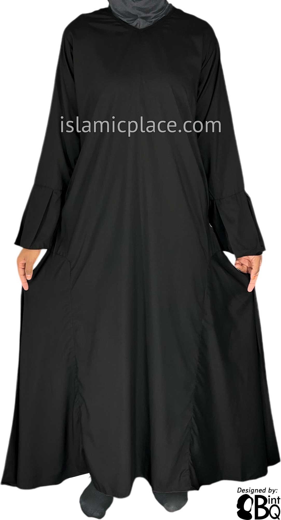 Black - Esma Style Abaya by BintQ - BQ68 Black - Esma Style Abaya by BintQ - BQ68