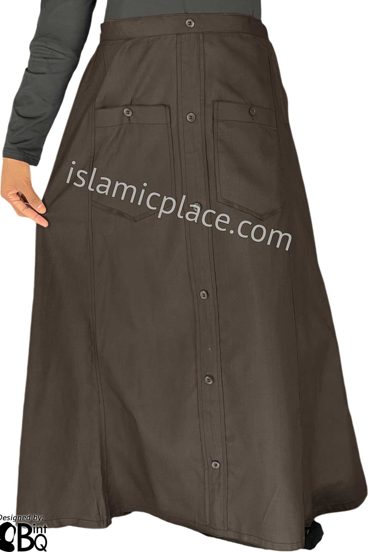 Brown - Meher Style Desinger Skirt by BintQ - BQ209