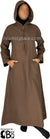 Brown - Sakina Sporty Hooded Abaya in Gabardine by BintQ - BQ193