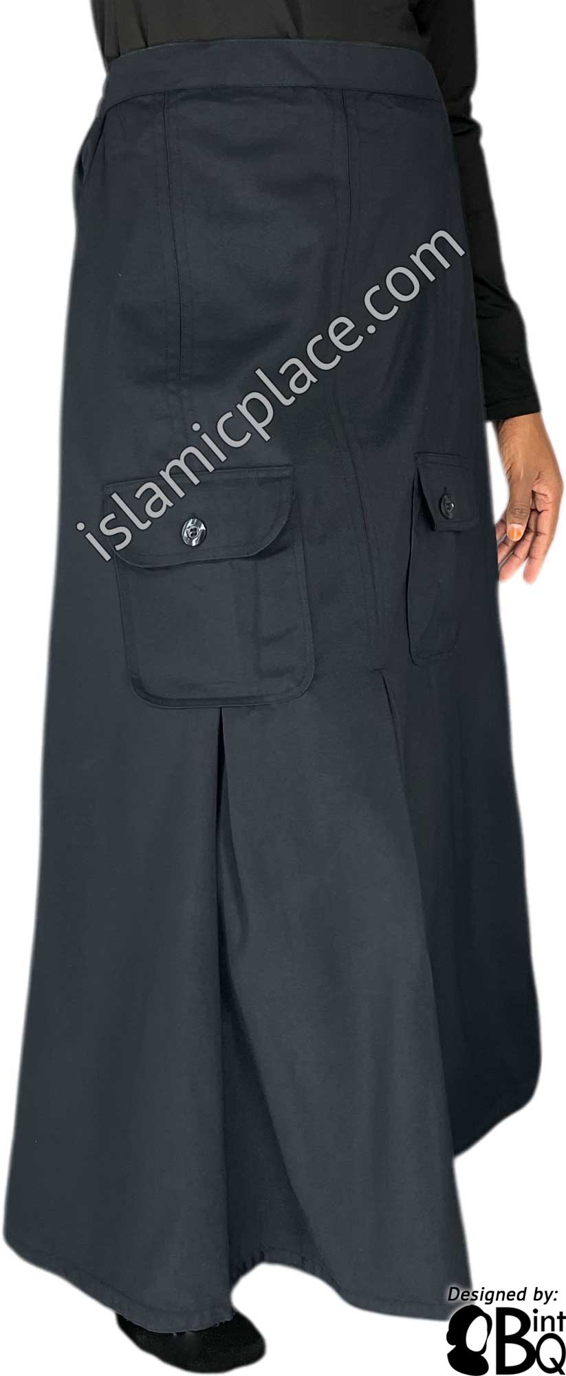 Midnight Navy Blue - Hana Style Desinger Skirt by BintQ - BQ245
