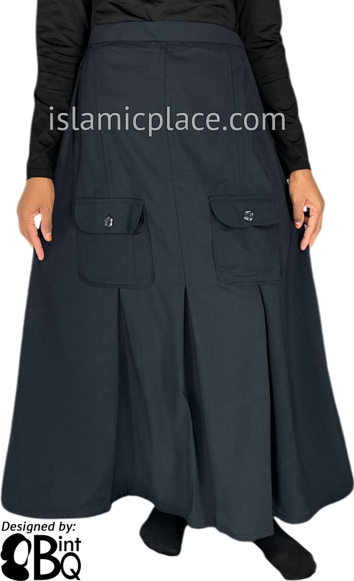 Midnight Navy Blue - Hana Style Desinger Skirt by BintQ - BQ245