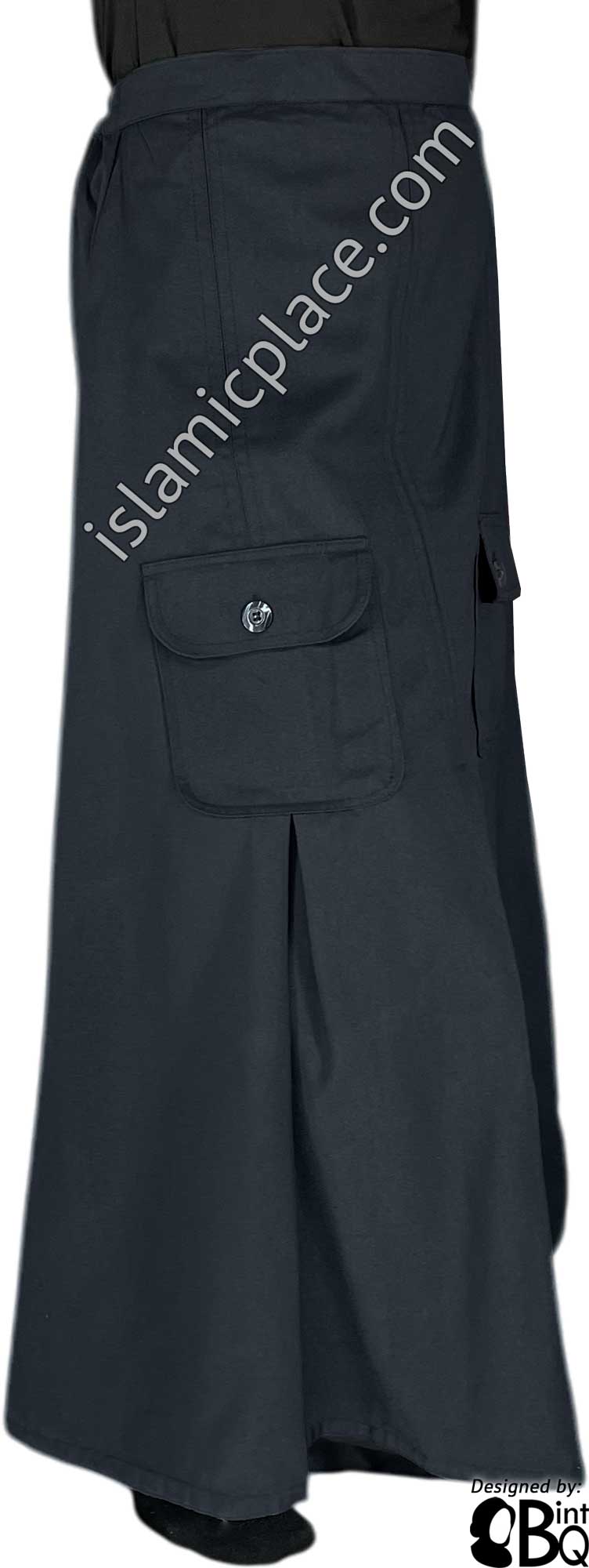 Midnight Navy Blue - Hana Style Desinger Skirt by BintQ - BQ245