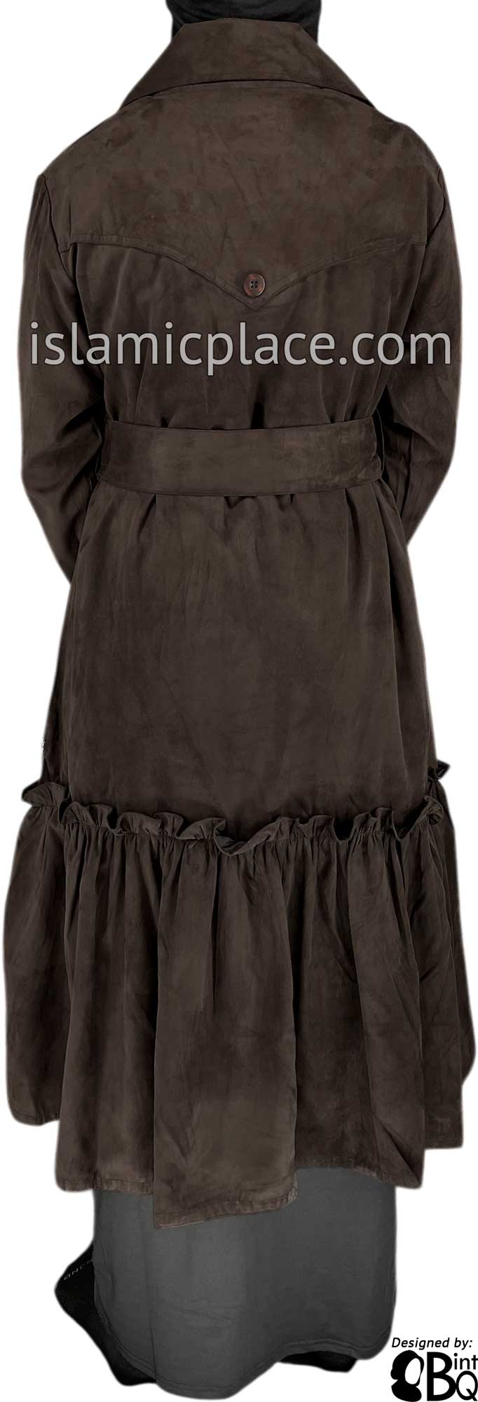 Brown - Aneesa Designer Coat by BintQ - BQ222