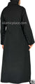 Black - Versatile Abaya with Silver Pinstripe Fabric by BintQ - BQ73