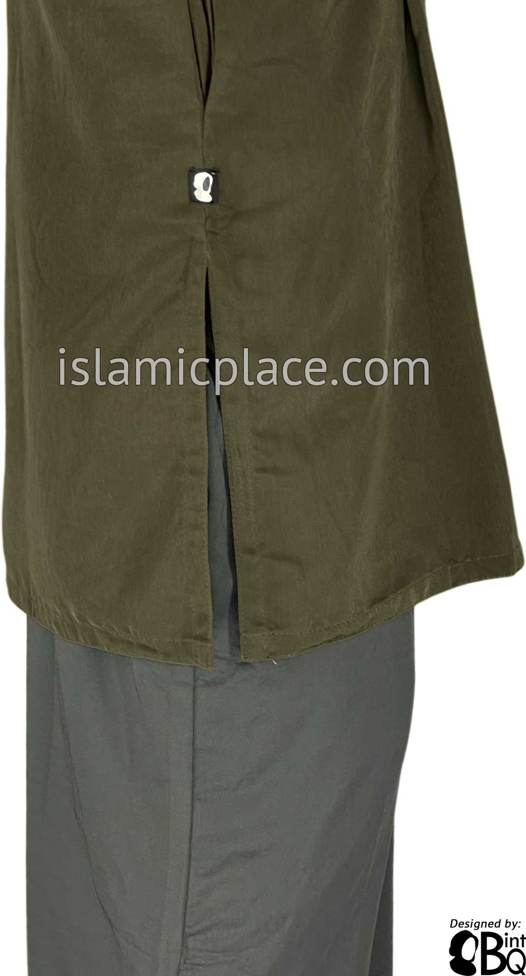 Olive Green - Misha Style Kameez Tunic Top by BintQ - BQ226