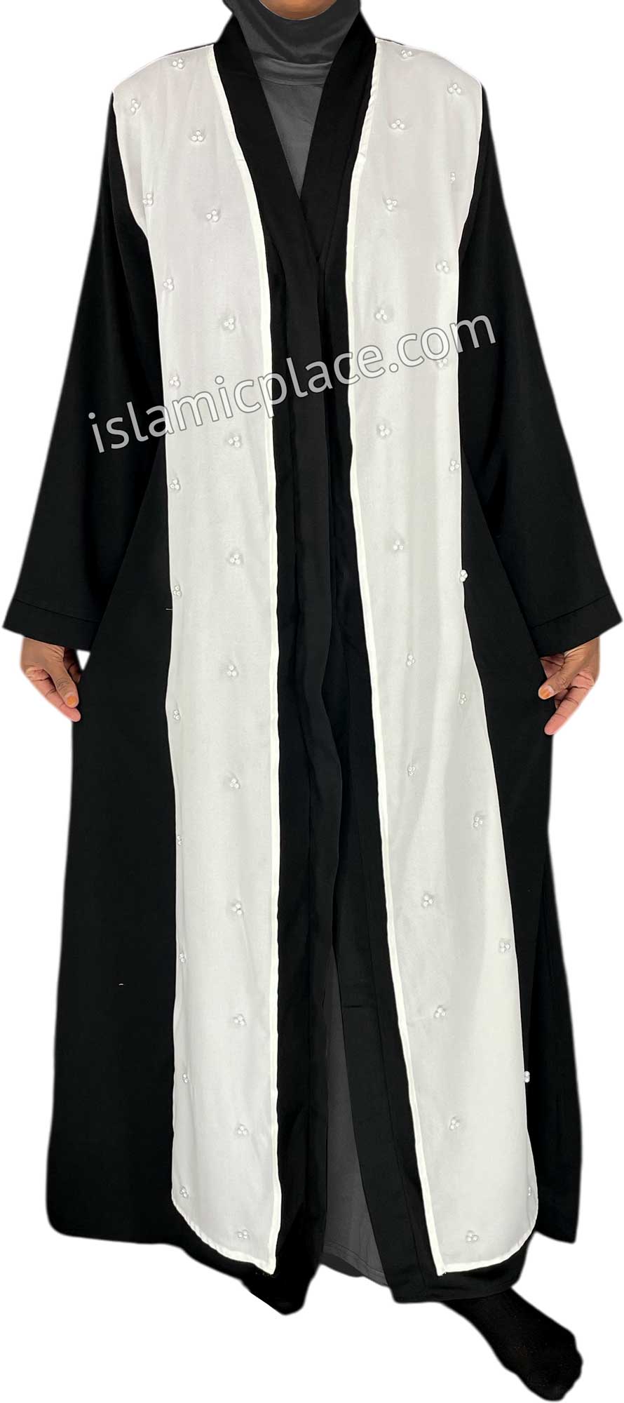 Black-White - Haleema Style Cardigan
