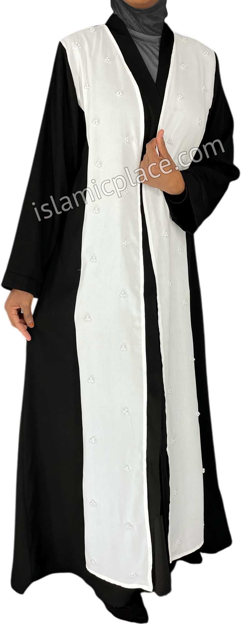 Black-White - Haleema Style Cardigan