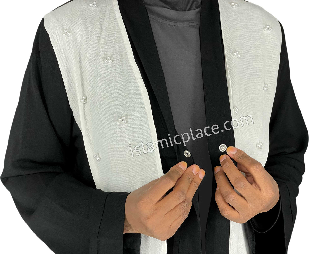 Black-White - Haleema Style Cardigan