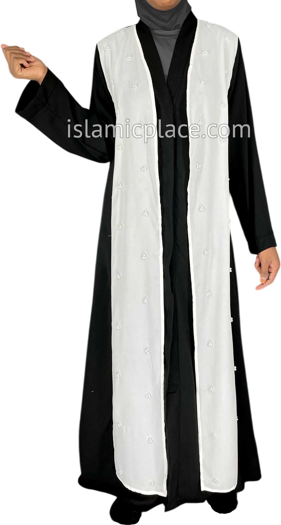 Black-White - Haleema Style Cardigan