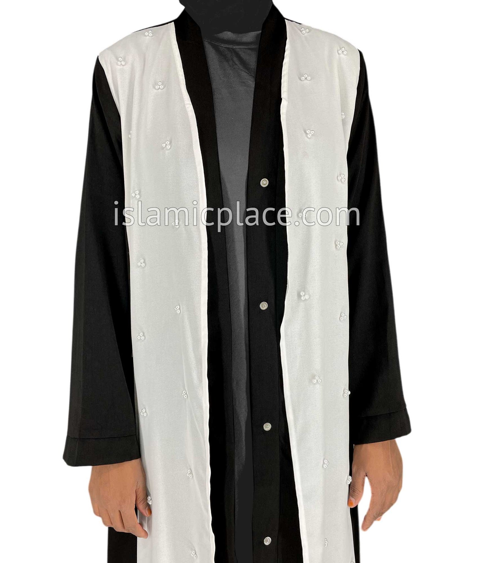 Black-White - Haleema Style Cardigan