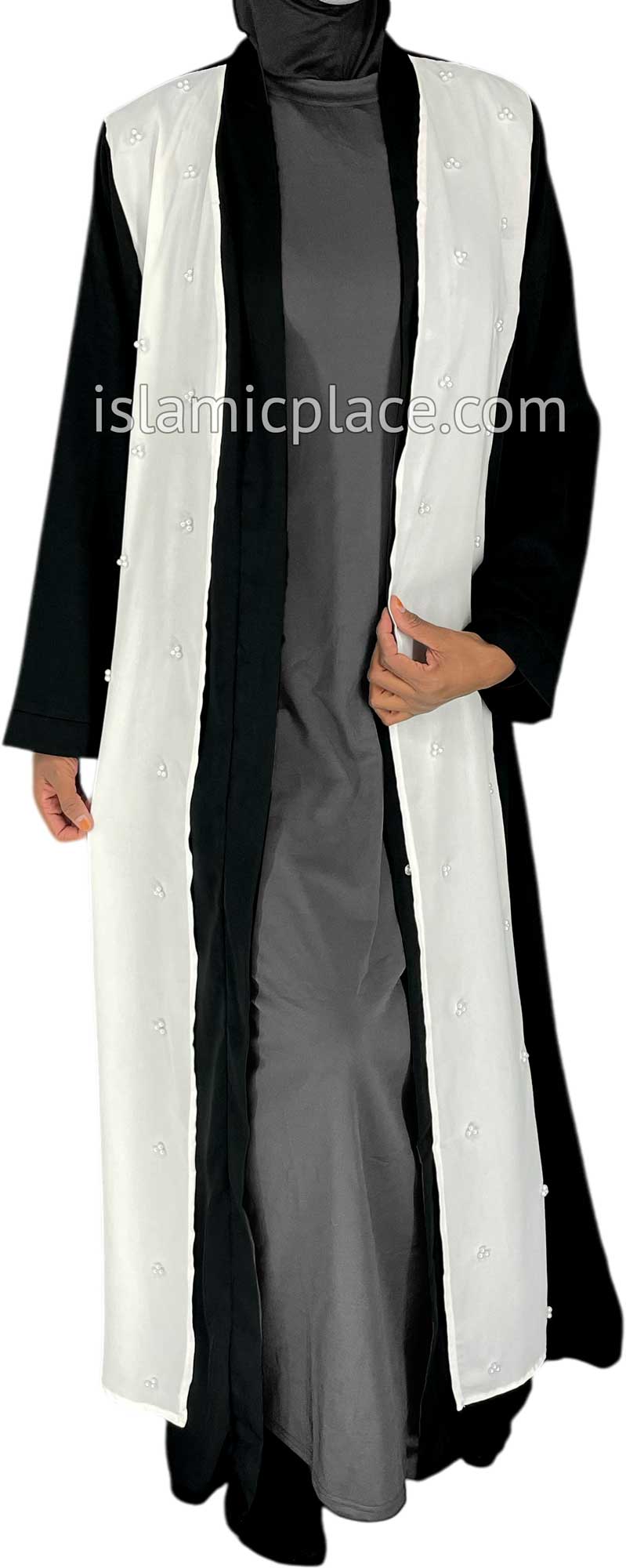 Black-White - Haleema Style Cardigan
