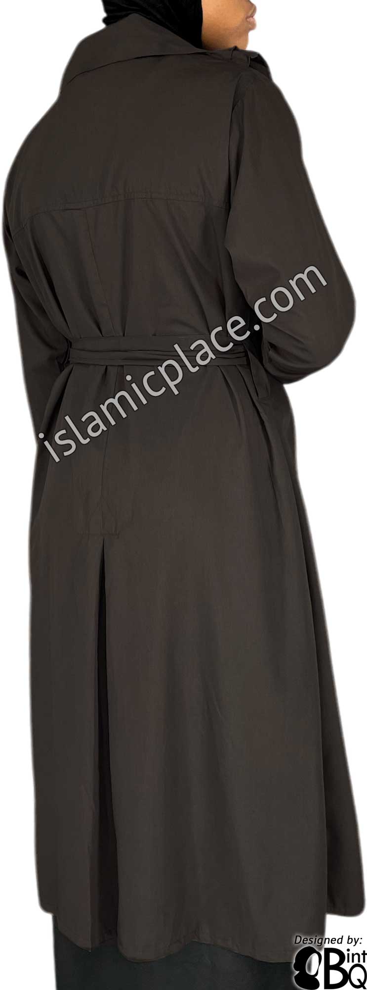 Dark Brown - Maryam Designer Coat by BintQ - BQ179