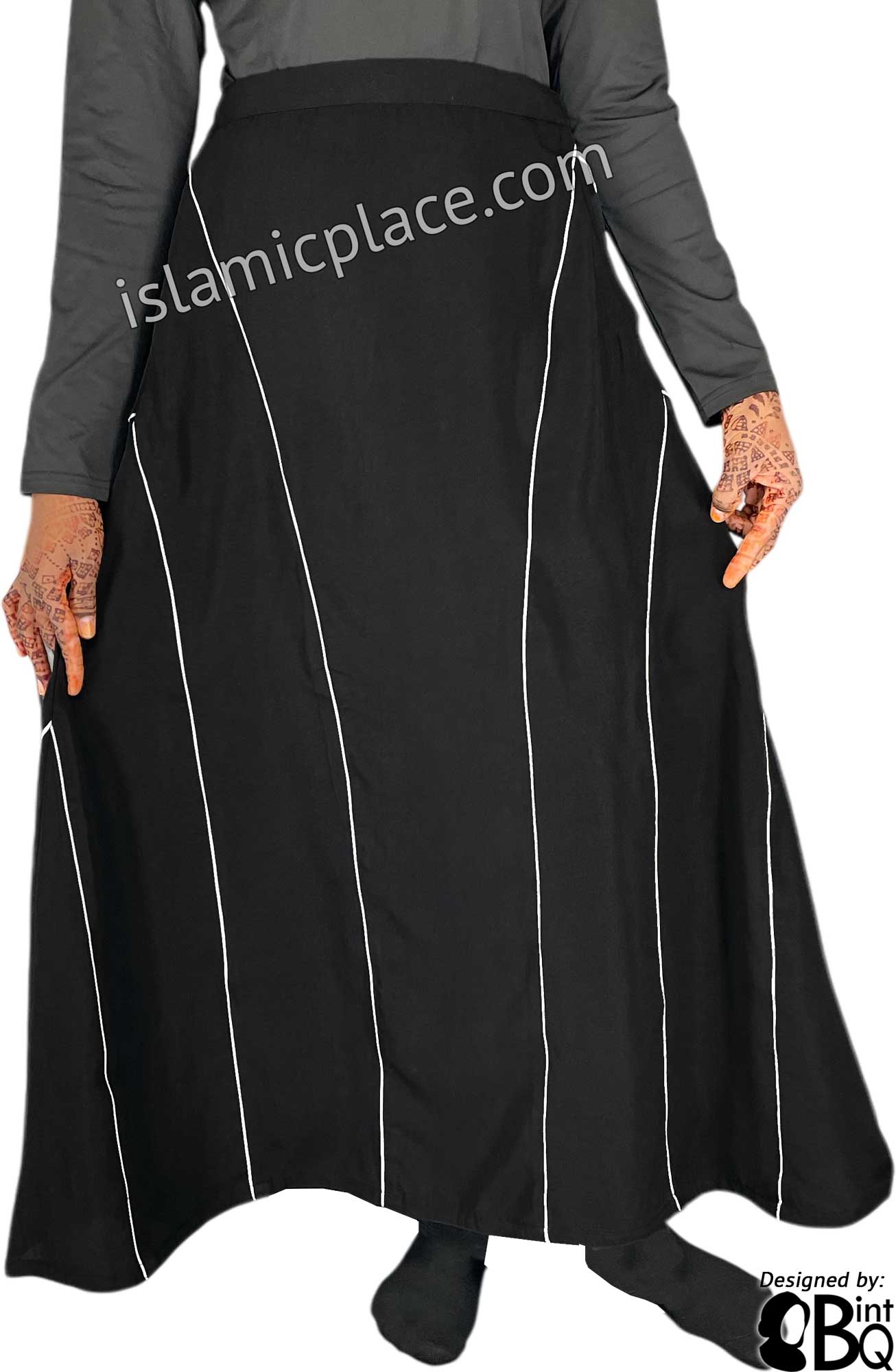 Black - Qudsiyah Style Desinger Skirt by BintQ - BQ278