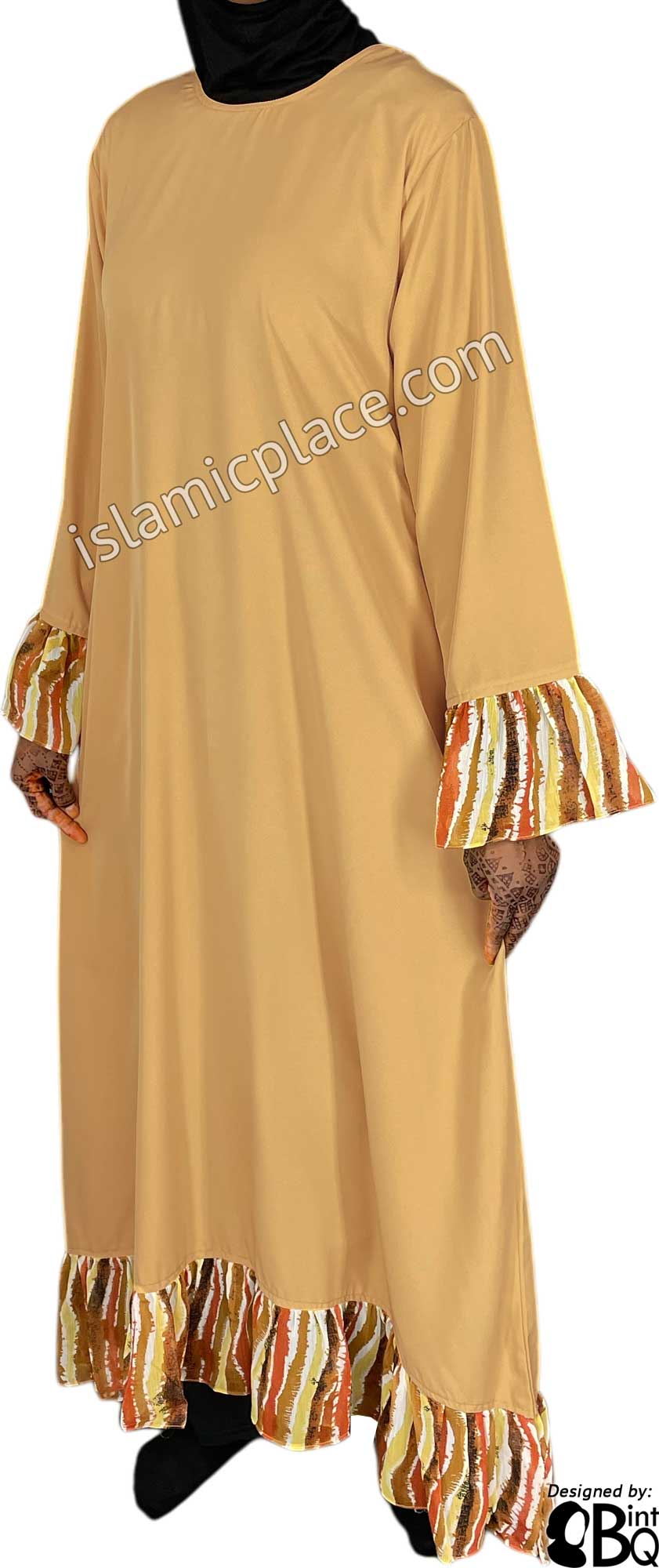 Spice - Rafika Ruffle Style Vibrant Abaya by BintQ - S13