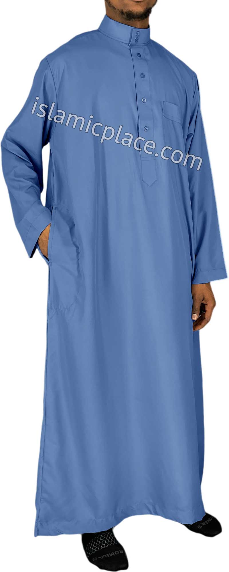 Denim Blue - Saudi Daffah Style Men Thob Denim Blue - Saudi Daffah Style Men Thob