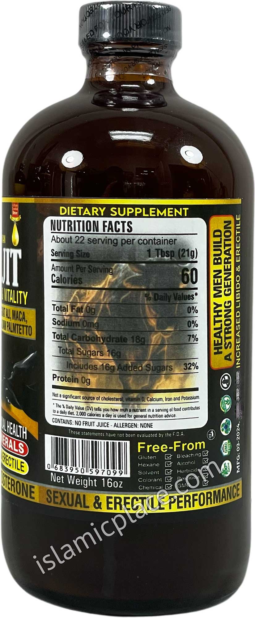 Pure Himalayan Shilajit Supports Vigour and Vitality with Ashwagandha, Tongkat Ali, Maca, Horny Goat, Muira Puma & Saw Palmetto 16 oz