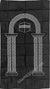 Black - Simple Adult Prayer Rug Printed Design (Pocket Size Foldable)