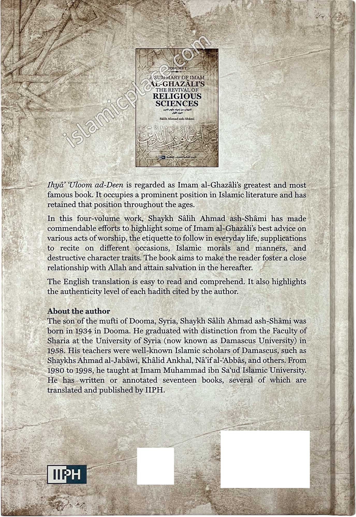 [4 vol set] A Summary of Imam Al-Ghazali's The Revival of Religious Sciences