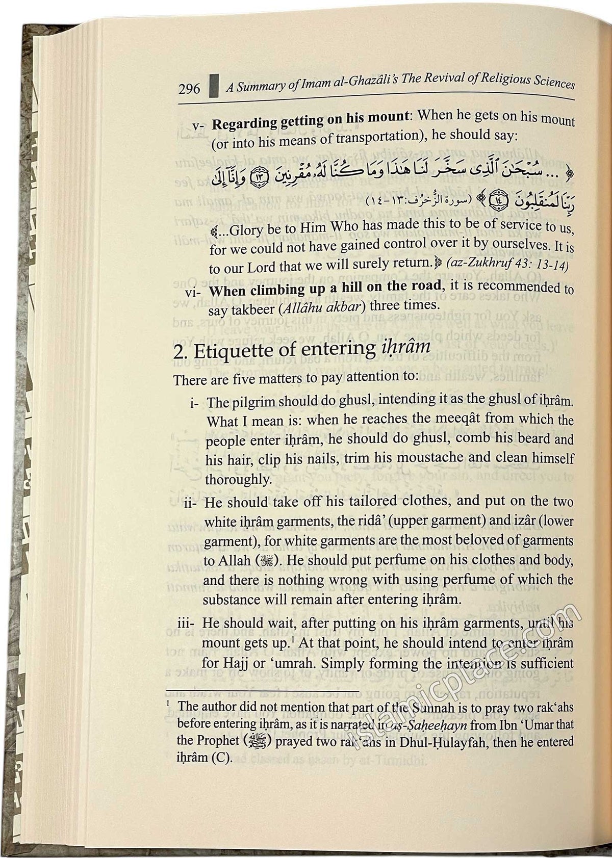 [4 vol set] A Summary of Imam Al-Ghazali's The Revival of Religious Sciences