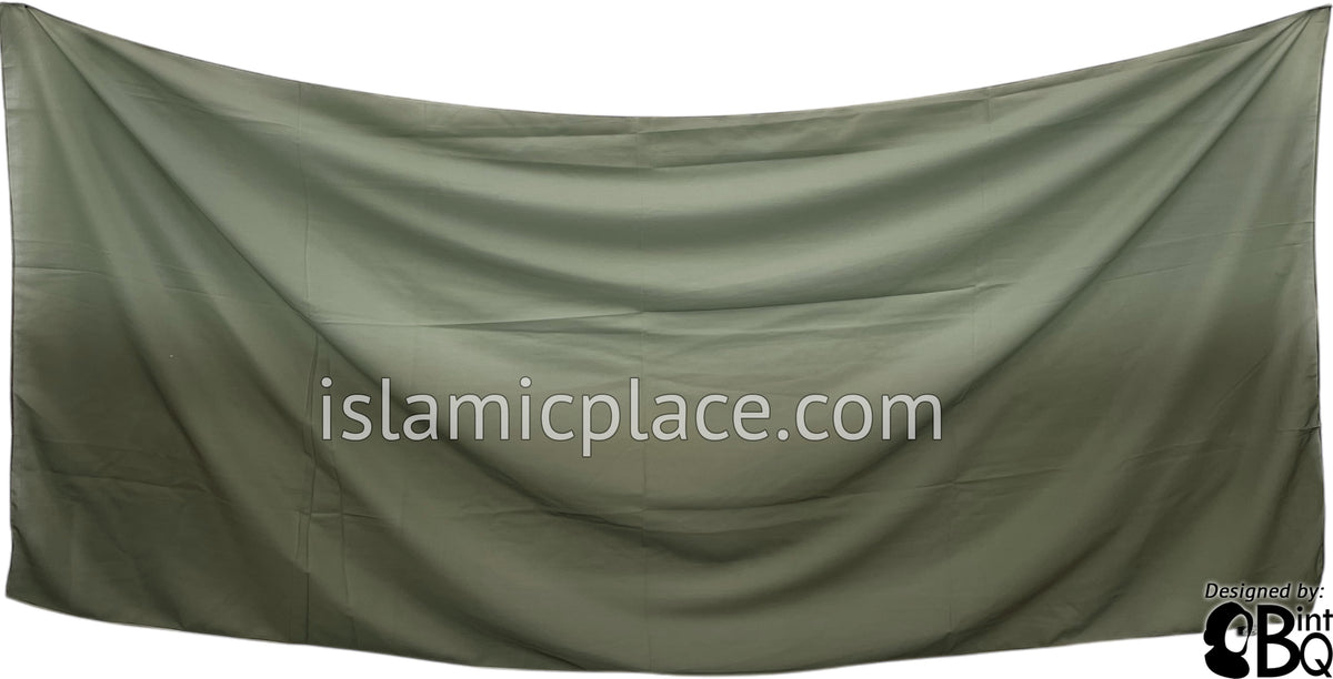 Olive Green and Sage Green - G2 Ombre Dye Georgette Shayla Long Rectangle Hijab 28"x70"