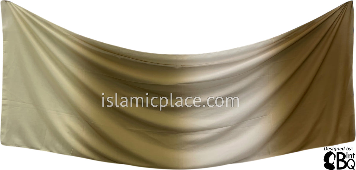 Mustard, Cream and Off White - G4 Ombre Dye Georgette Shayla Long Rectangle Hijab 28"x70"