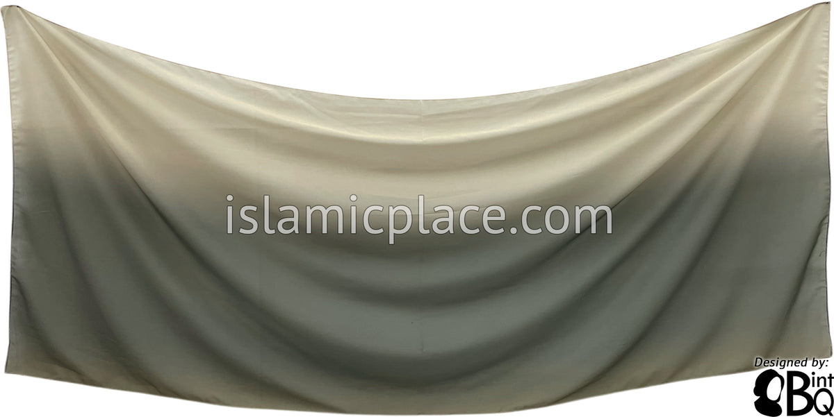 Camo Gray and Cream - G2 Ombre Dye Georgette Shayla Long Rectangle Hijab 28"x70"