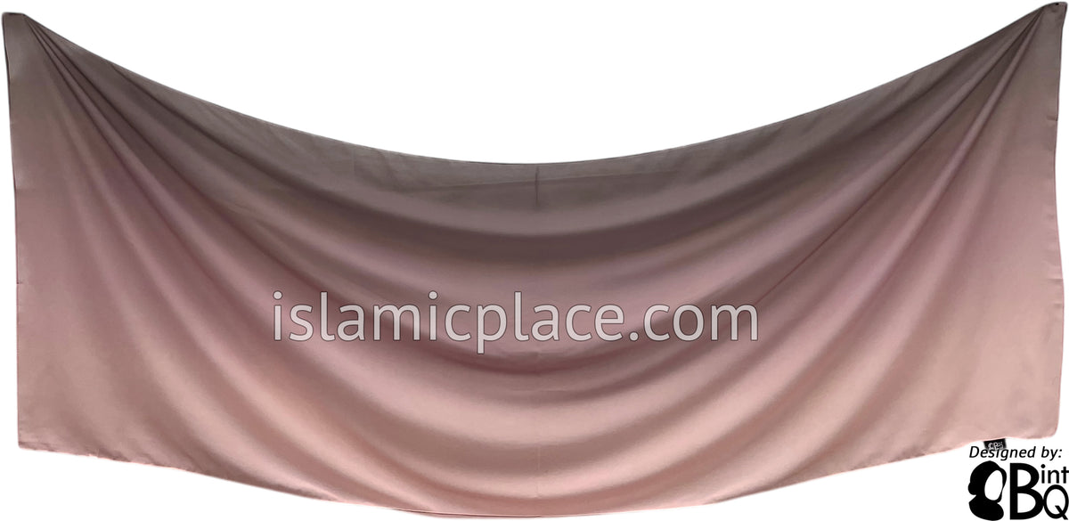Pink and Gray - G2 Ombre Dye Georgette Shayla Long Rectangle Hijab 28"x70"