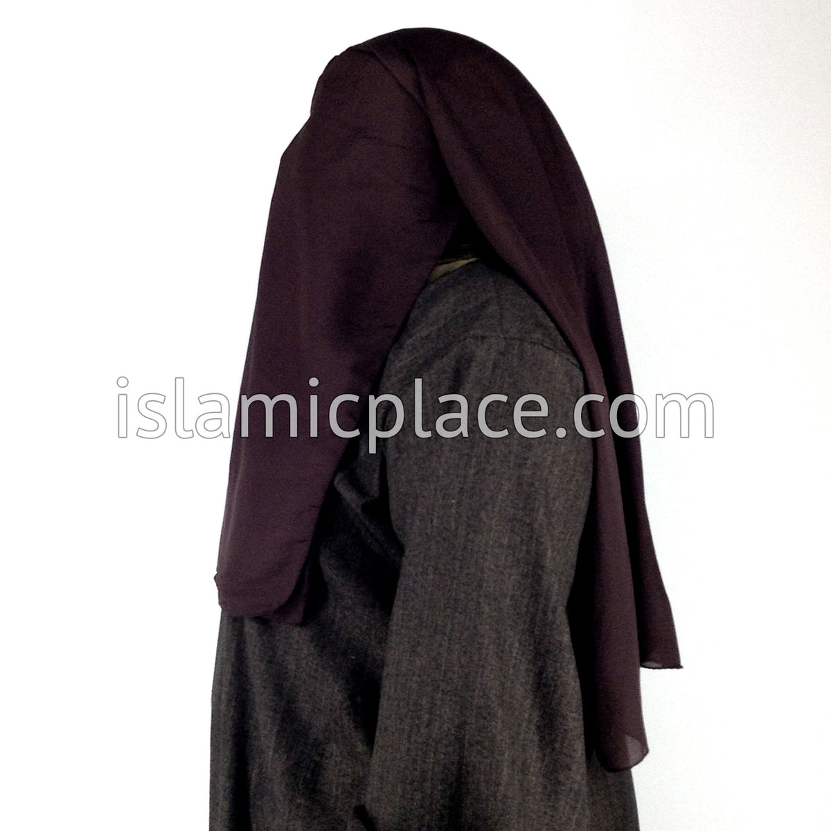 Black Niqab with attached Khimar and Screen (3 layer)
