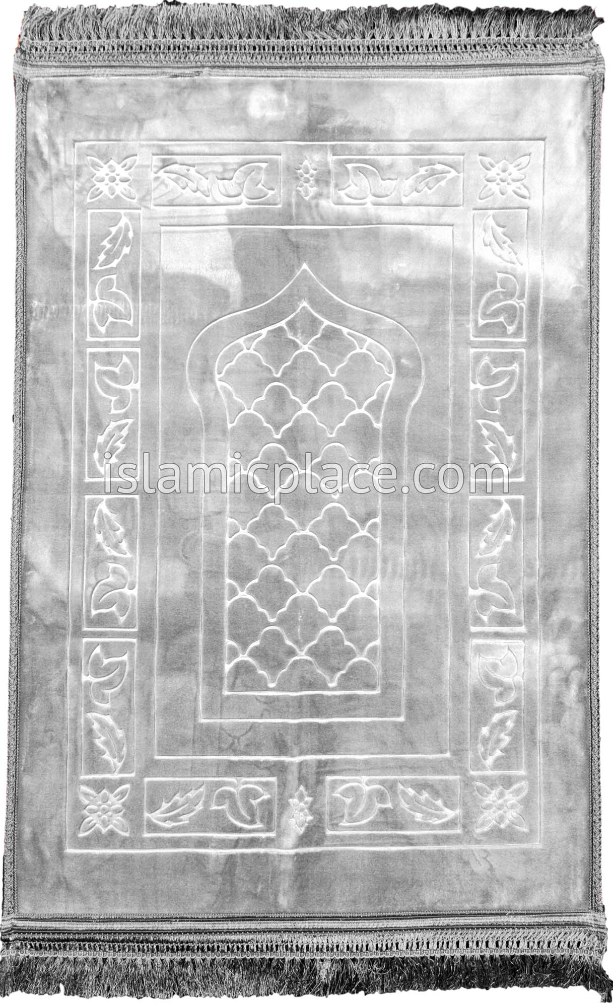 Silver Gray - Orthopedic Padded Foam Cushion Luxurious Prayer Rug