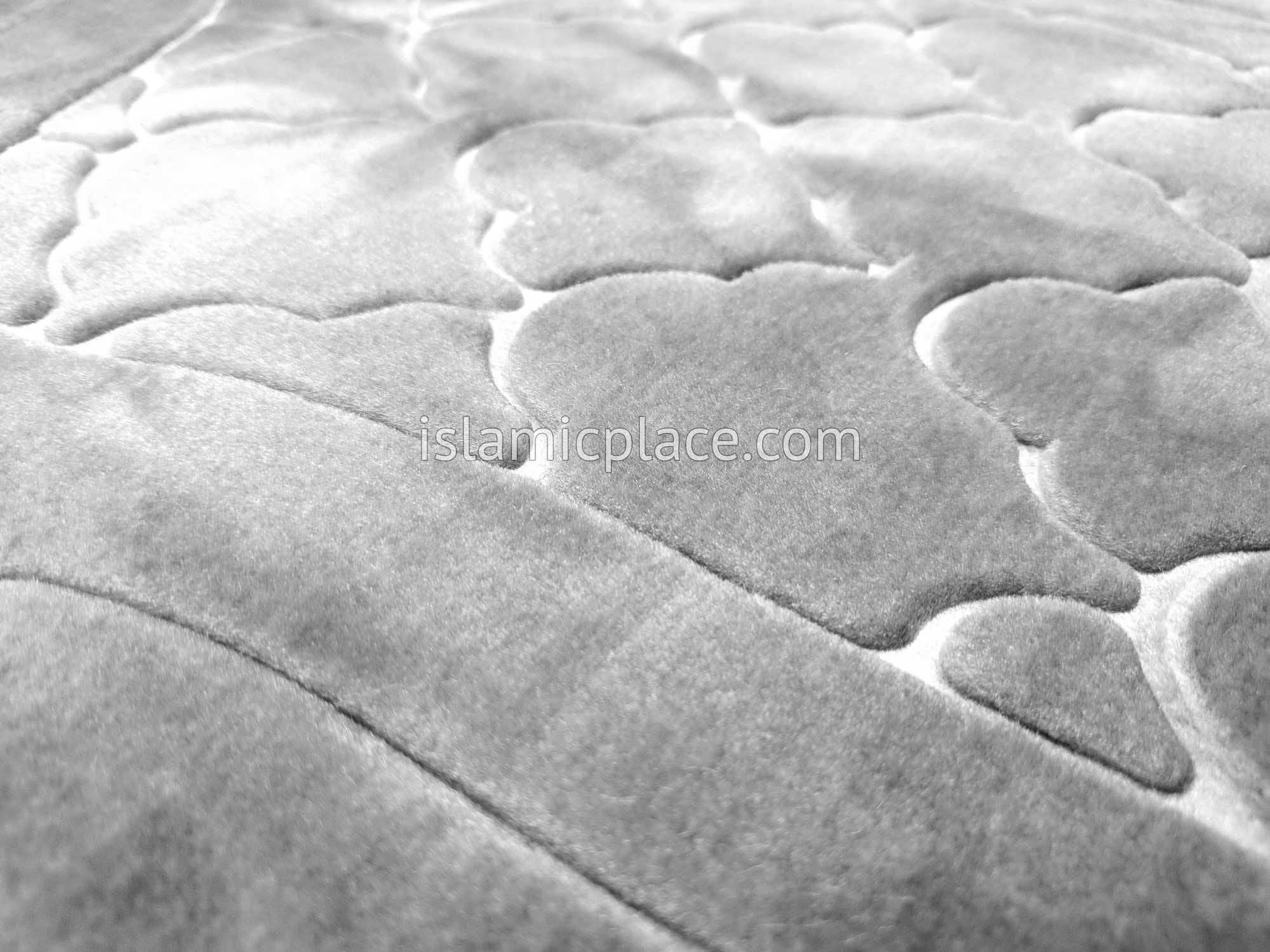 Silver Gray - Orthopedic Padded Foam Cushion Luxurious Prayer Rug