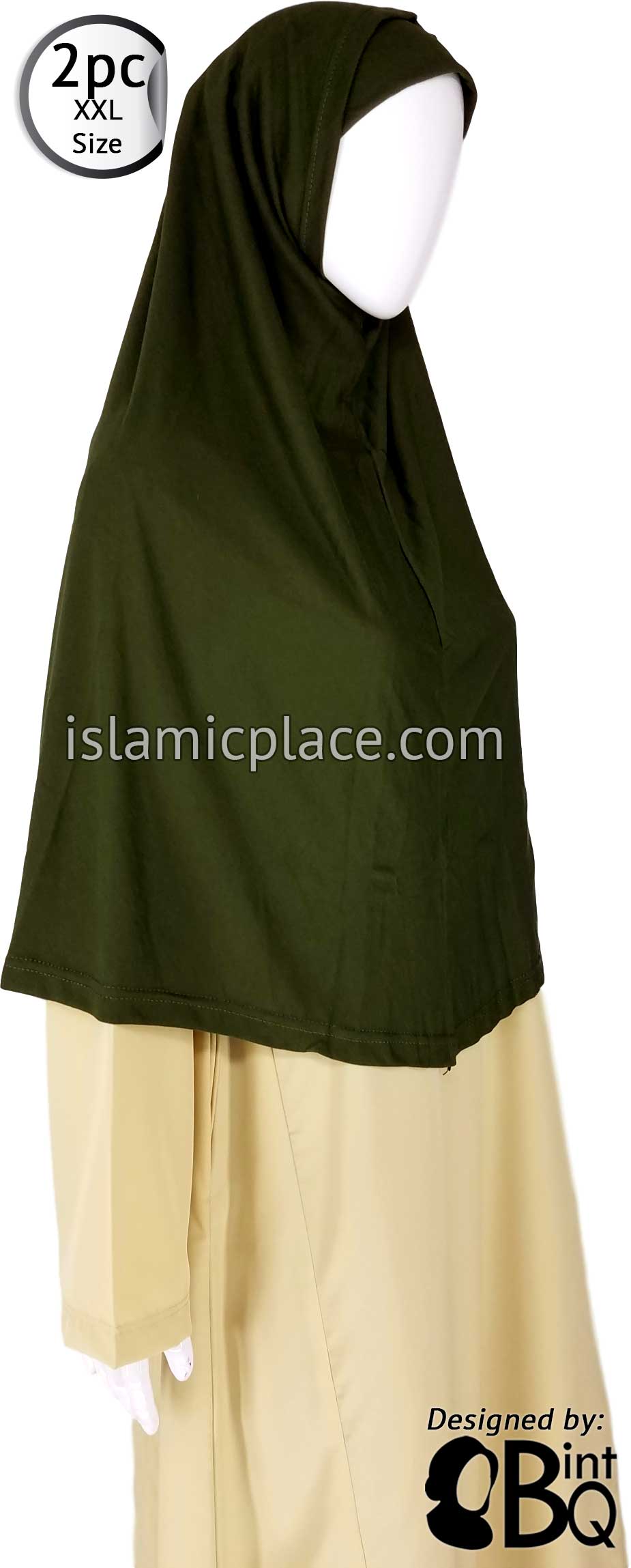 Olive Plain Adult (XX-Large) Hijab Al-Amira