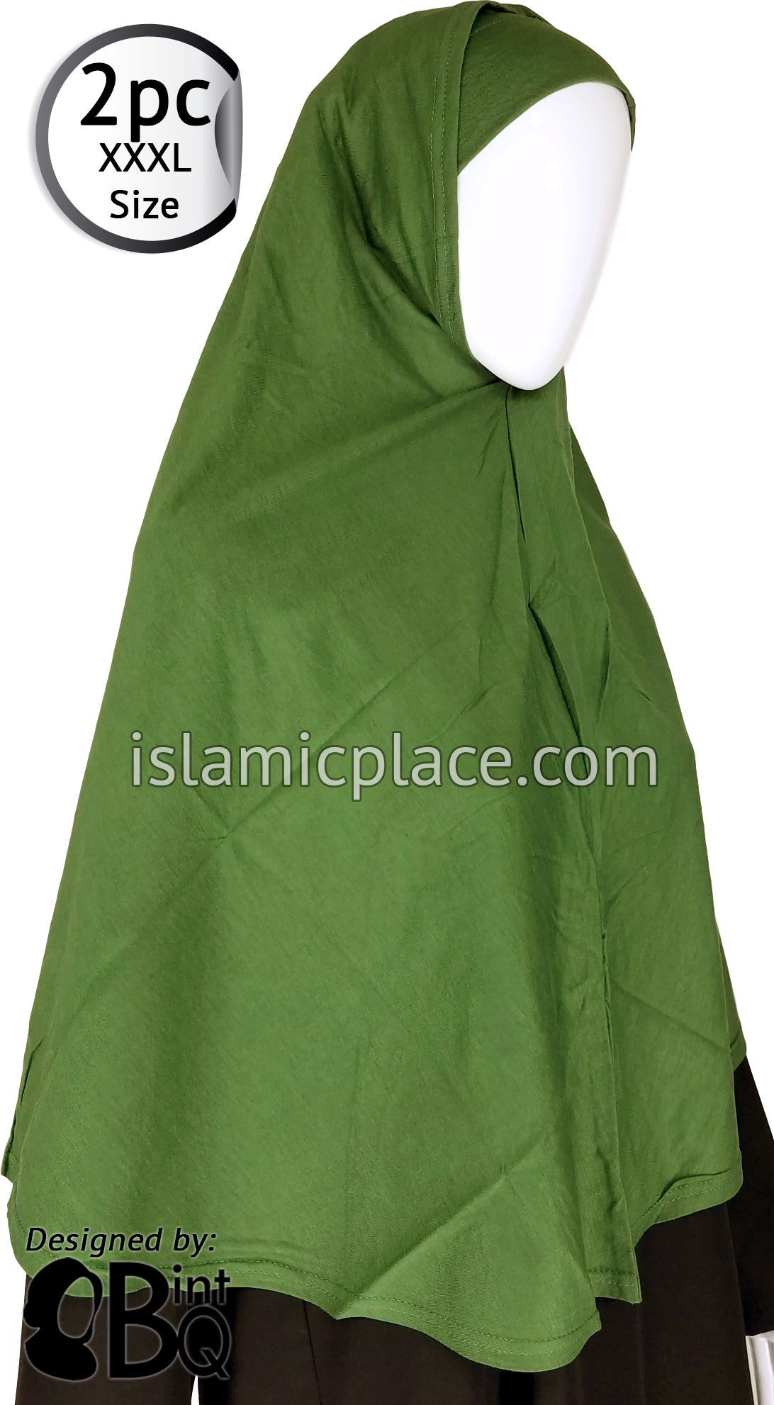 Light Olive Green Plain Adult (XXX-Large) Hijab Al-Amira