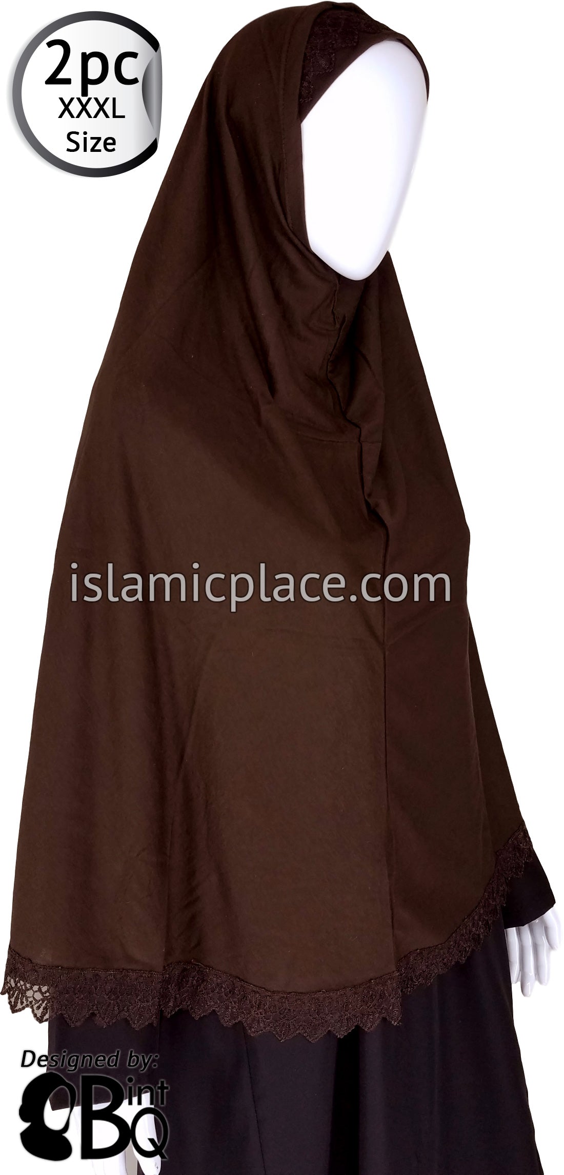 Brown Lace Adult (XXX-Large) Hijab Al-Amira