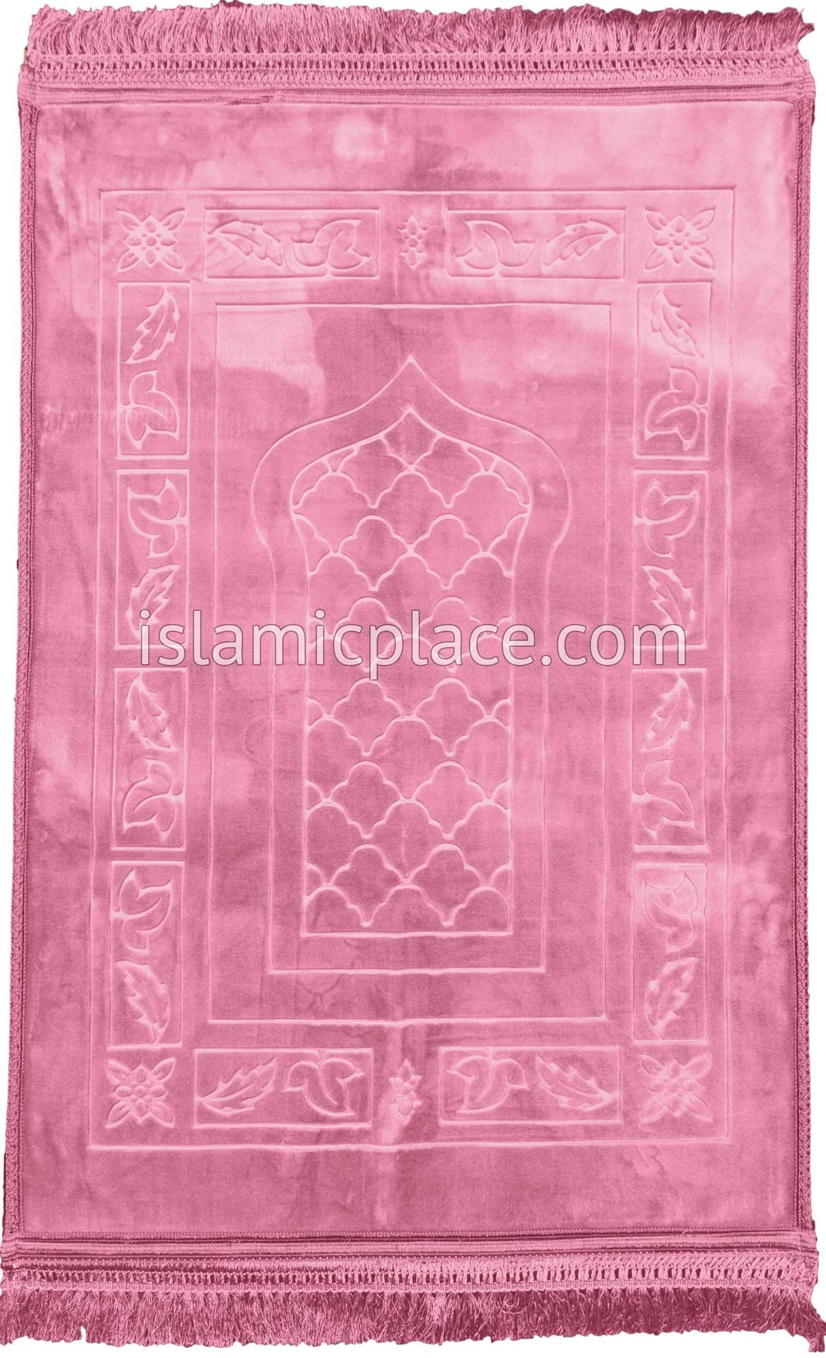 Pink - Orthopedic Padded Foam Cushion Luxurious Prayer Rug