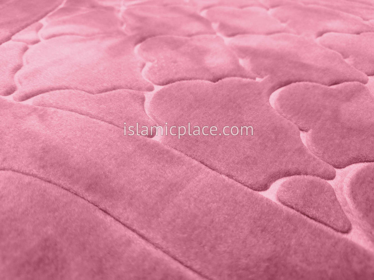 Pink - Orthopedic Padded Foam Cushion Luxurious Prayer Rug
