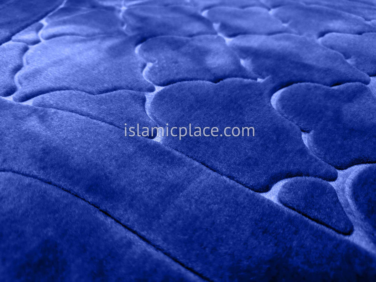 Royal Blue - Orthopedic Padded Foam Cushion Luxurious Prayer Rug