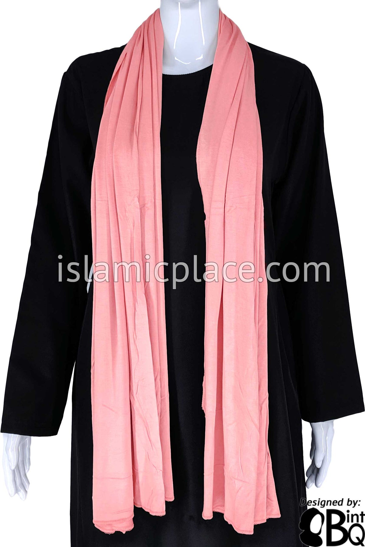 Pale Pink Plain - Jamila Jersey Shayla Long Rectangle Hijab 30"x70"