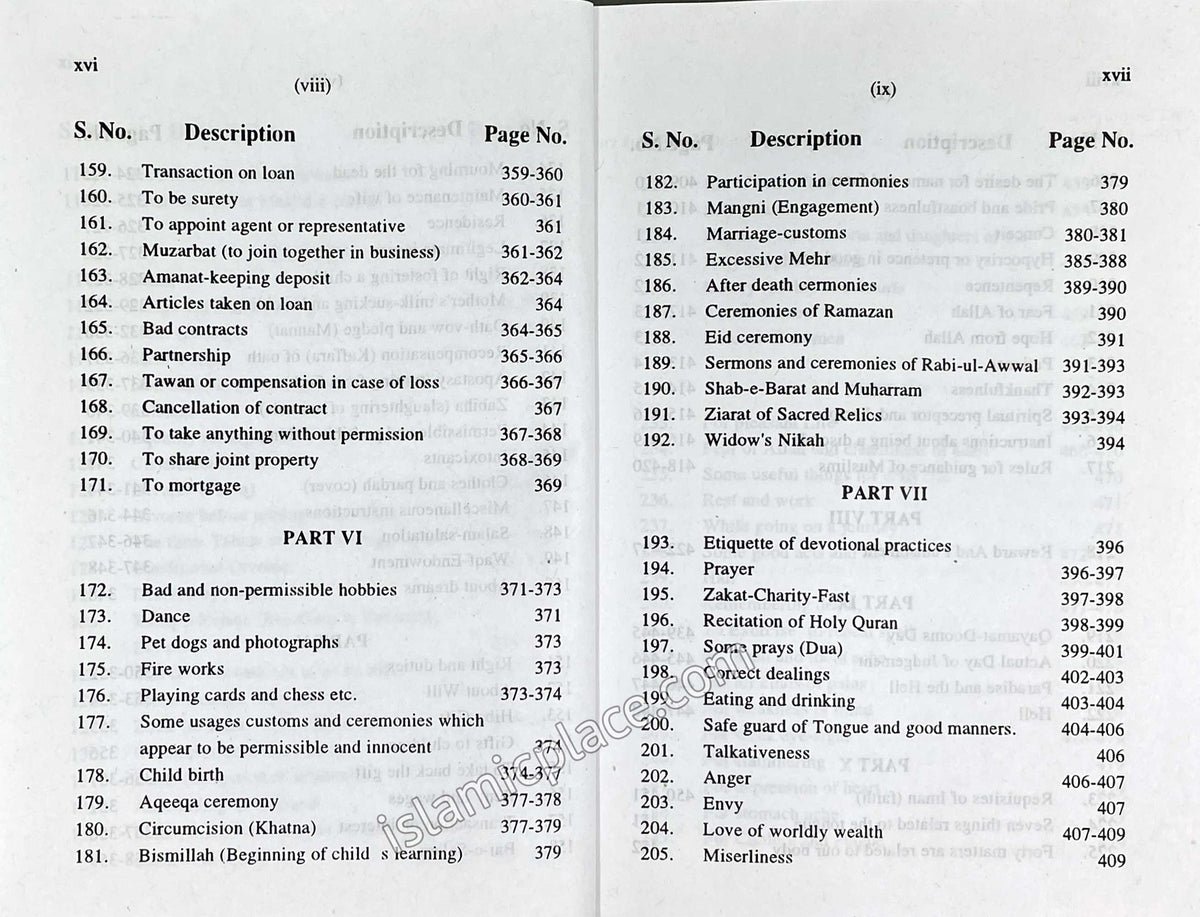 Heavenly Ornaments (Bahishti Zewar) PB