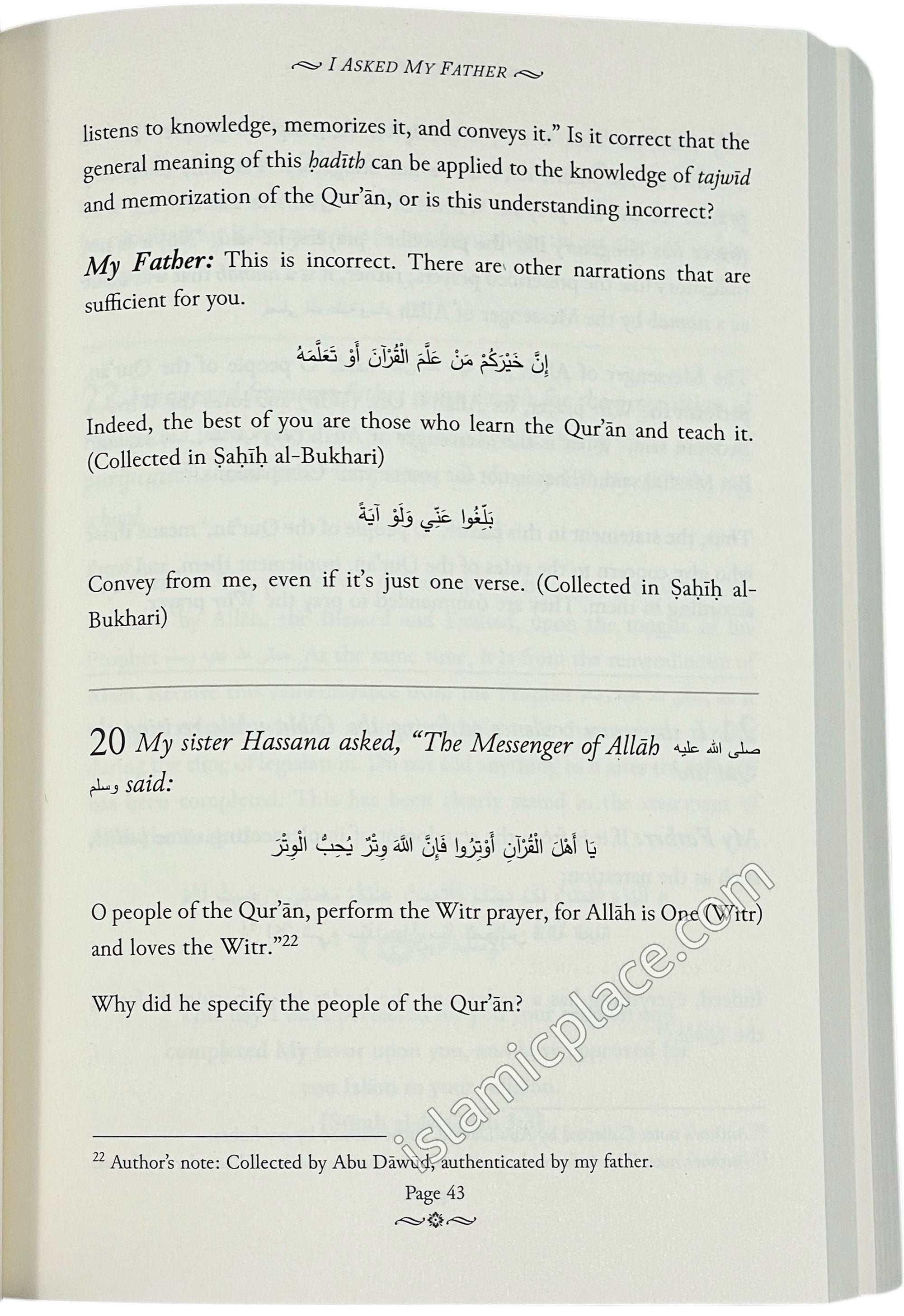 I Asked My Father - The Scholar, Imam Muhammad Nasir al-Din ibn Nuh al-Albani - Authored by his daughter Sukaynah