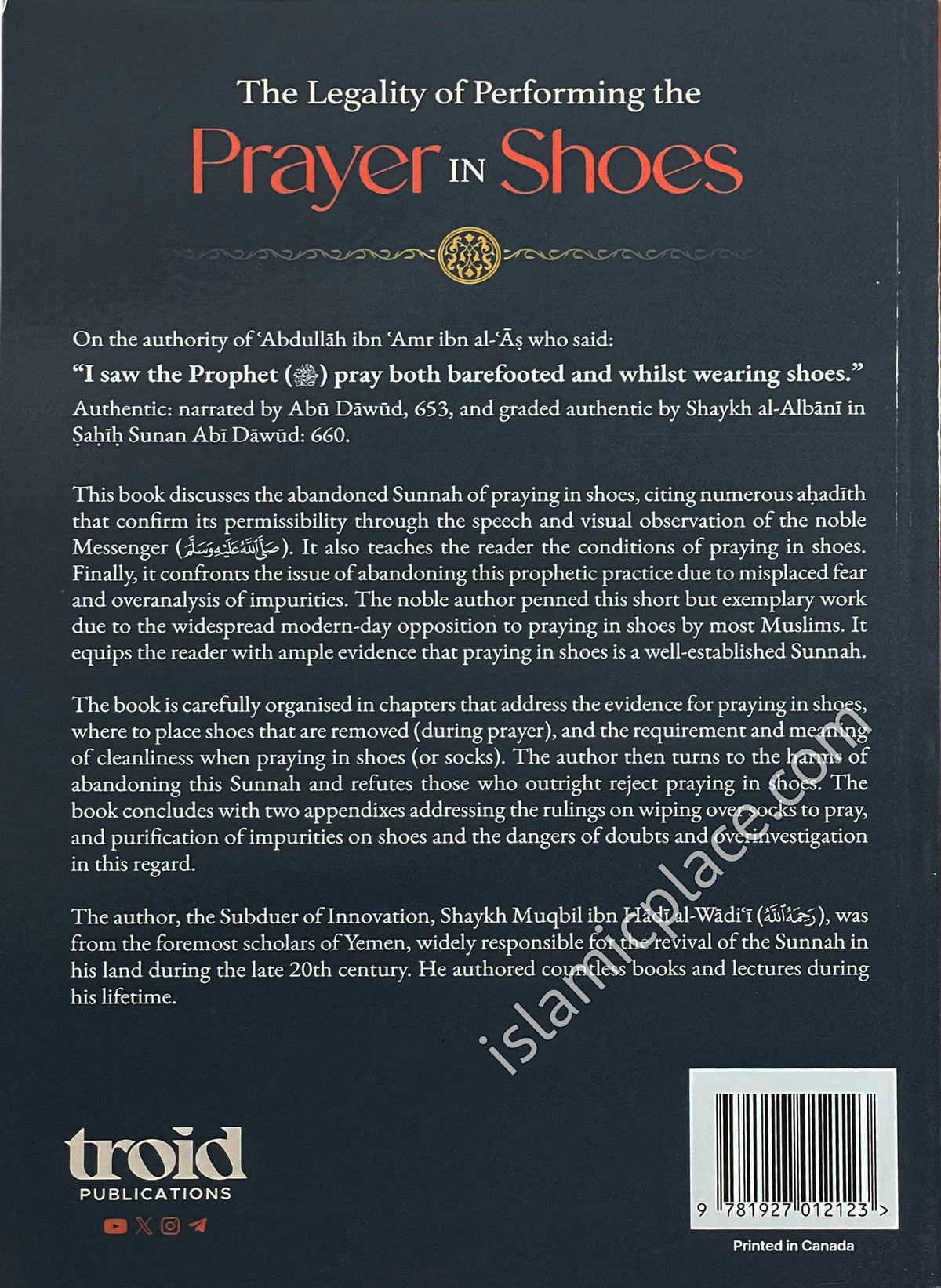 The Legality Of Performing The Prayer In Shoes