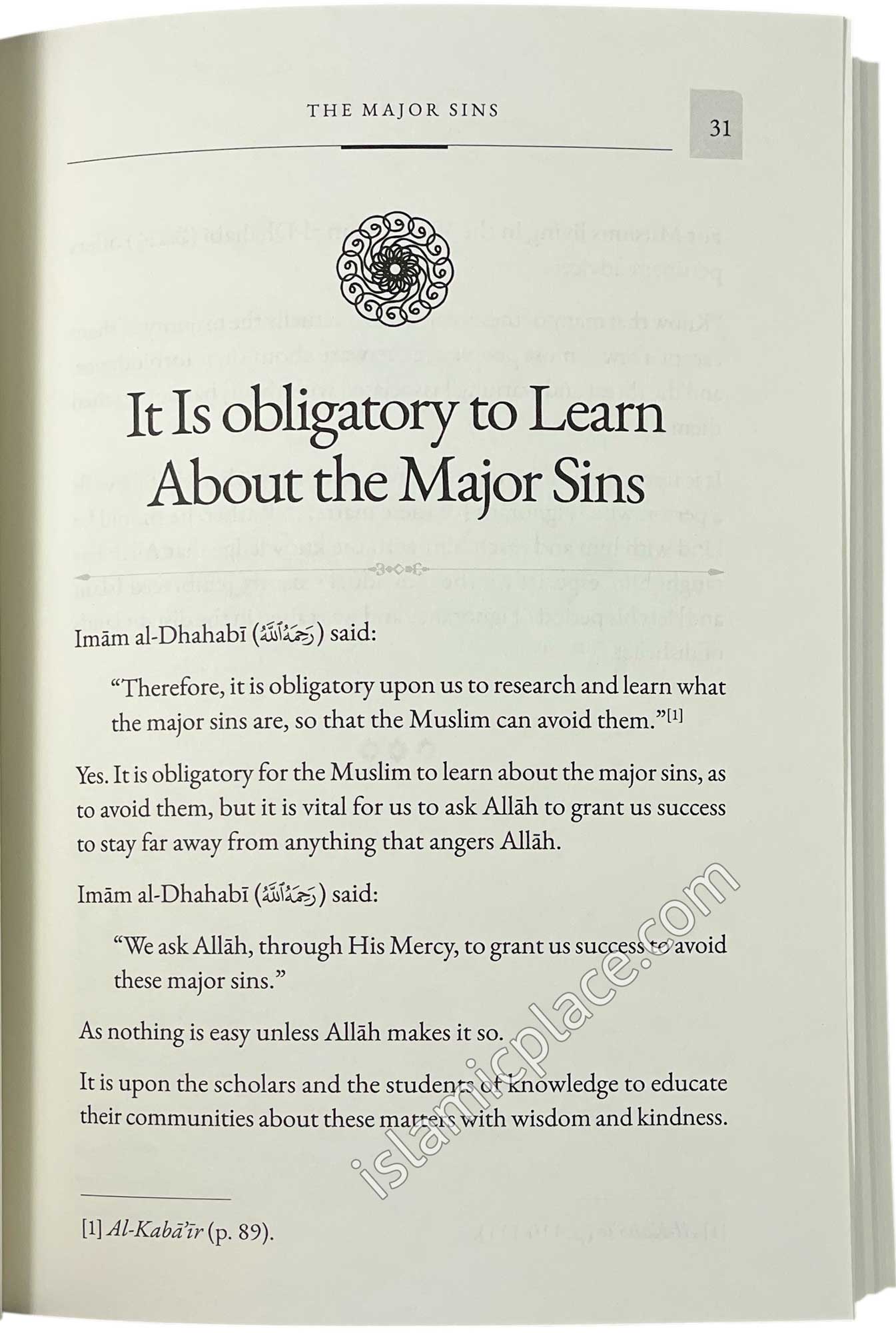 The Major Sins (Al-Kabair) by Imam al-Dhahabi