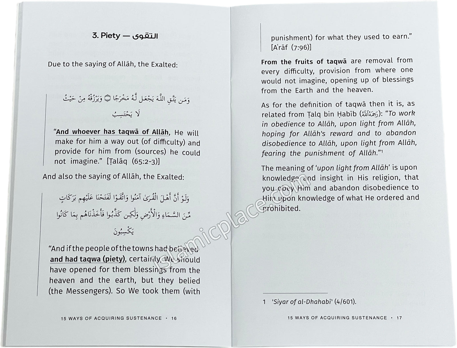 Ways of Acquiring Sustenance - Fifteen Legislated Ways & Means that Help a Person to Acquire Rizq (Sustenance)
