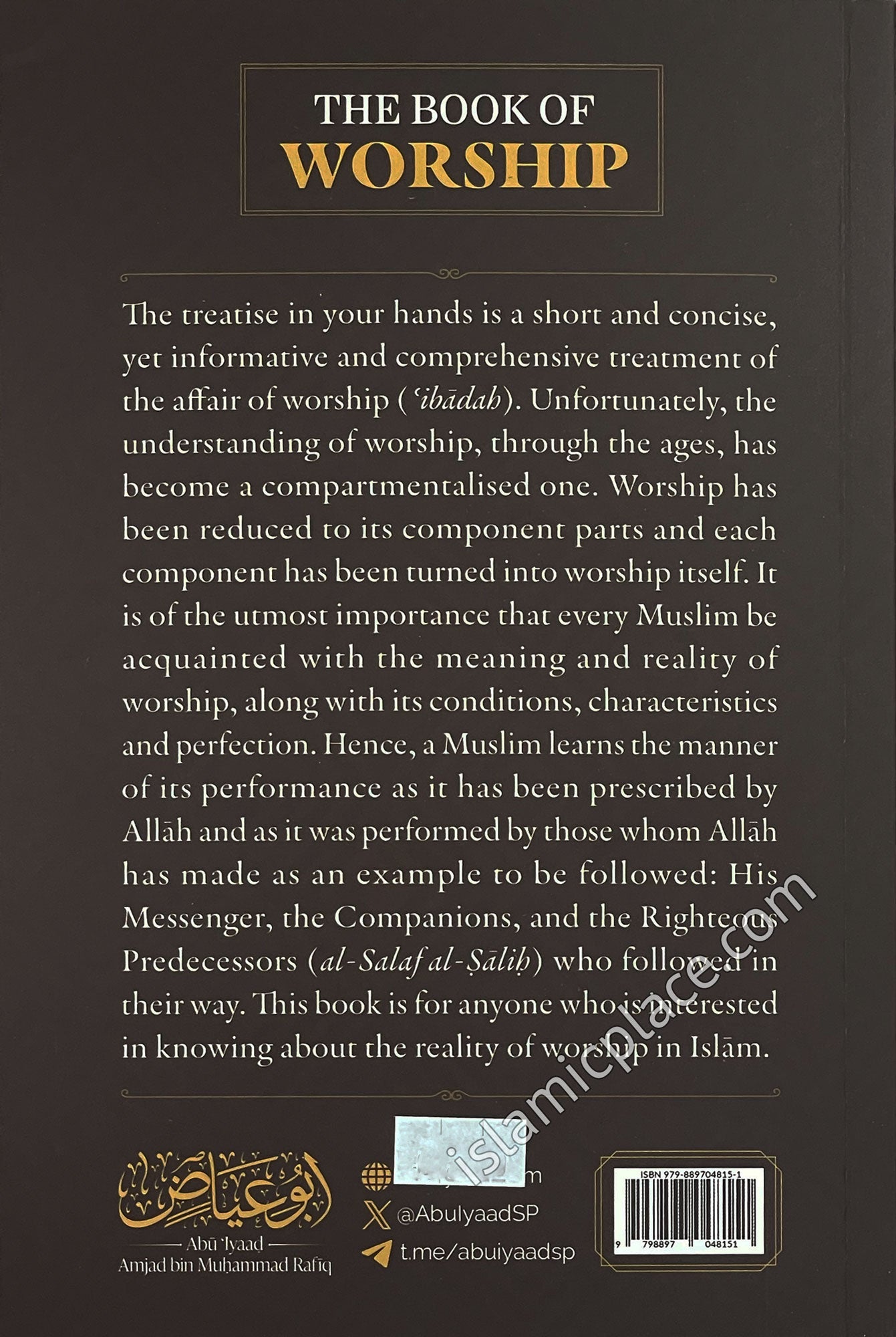 The Book of Worship - It's Meaning, Conditions, Characteristics and Perfection