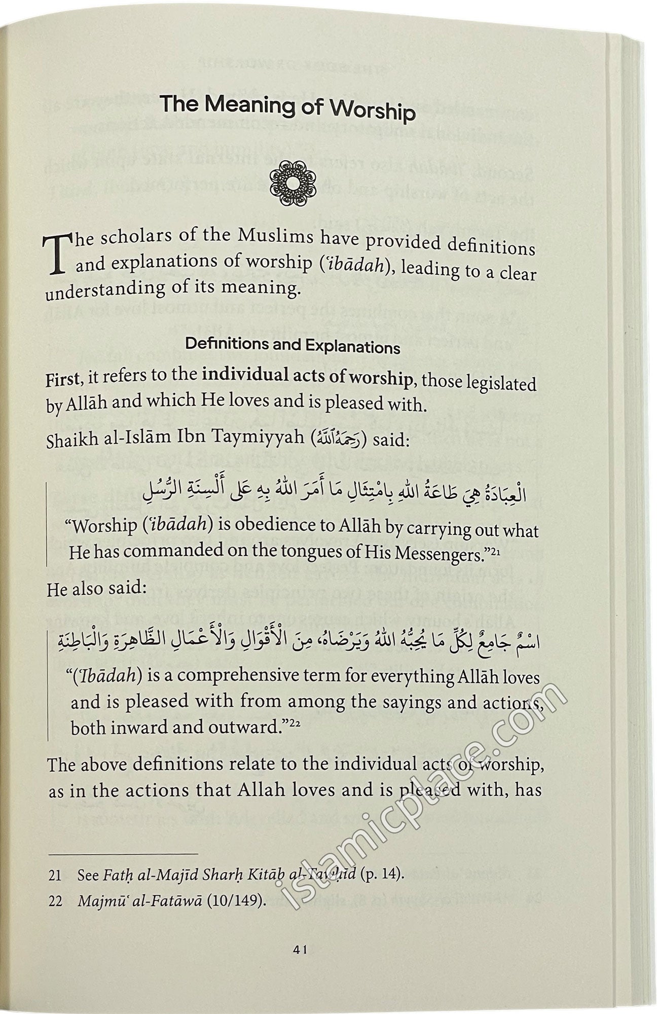 The Book of Worship - It's Meaning, Conditions, Characteristics and Perfection