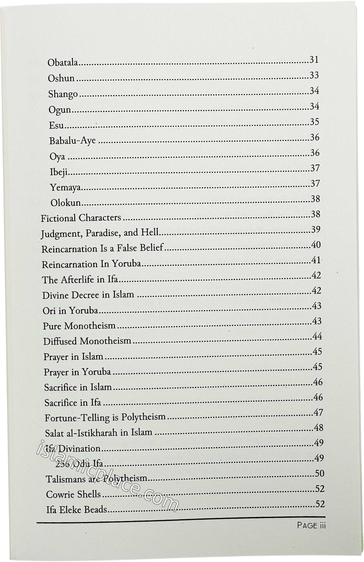 Yoruba and Ifa Polytheism in Light of Islamic Monotheism
