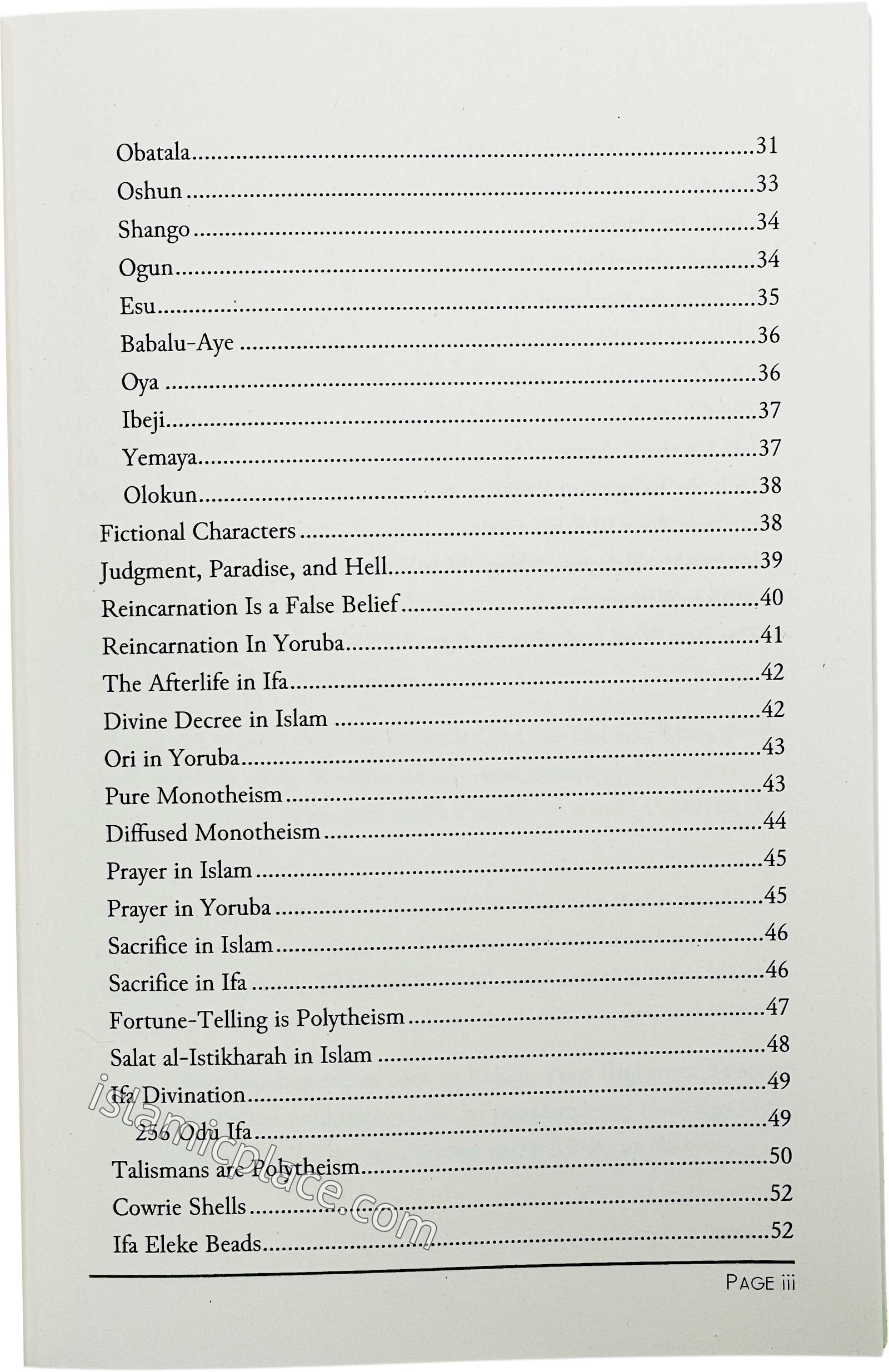 Yoruba and Ifa Polytheism in Light of Islamic Monotheism
