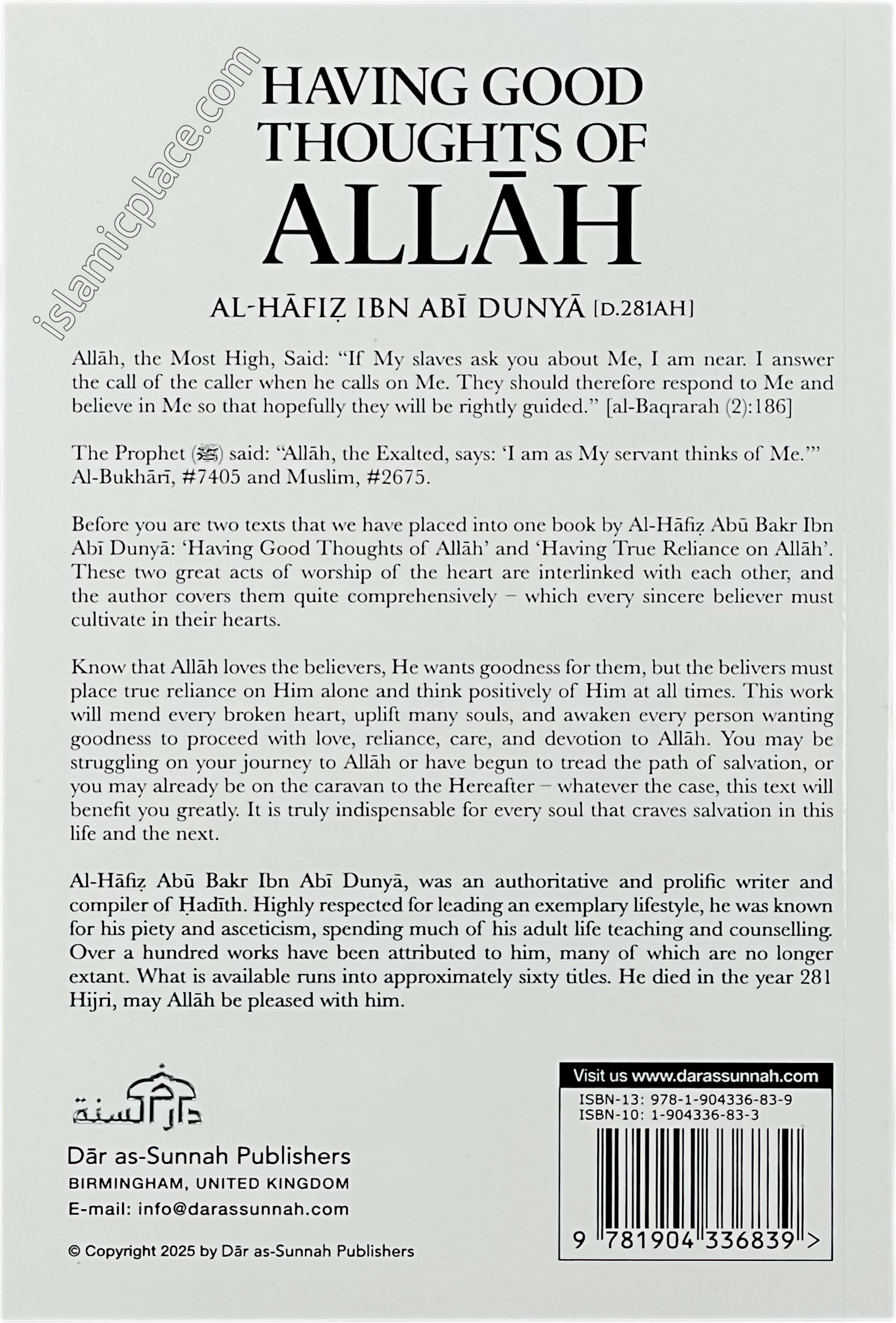 Having Good Thoughts of Allah