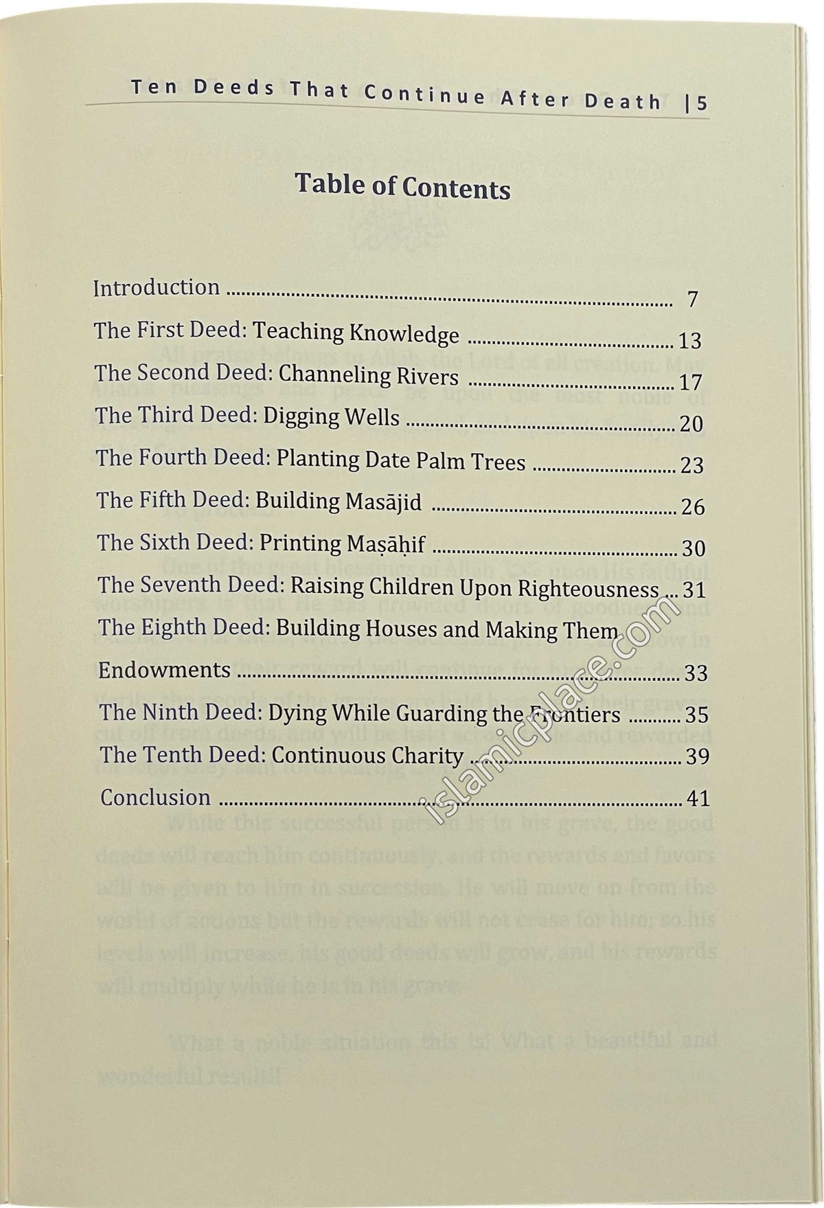 Ten Deeds that Continue to be Rewarded After Death